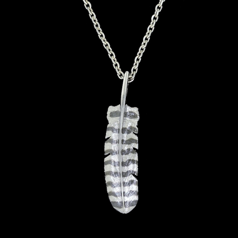 Suede Necklace With Feathers main image 0