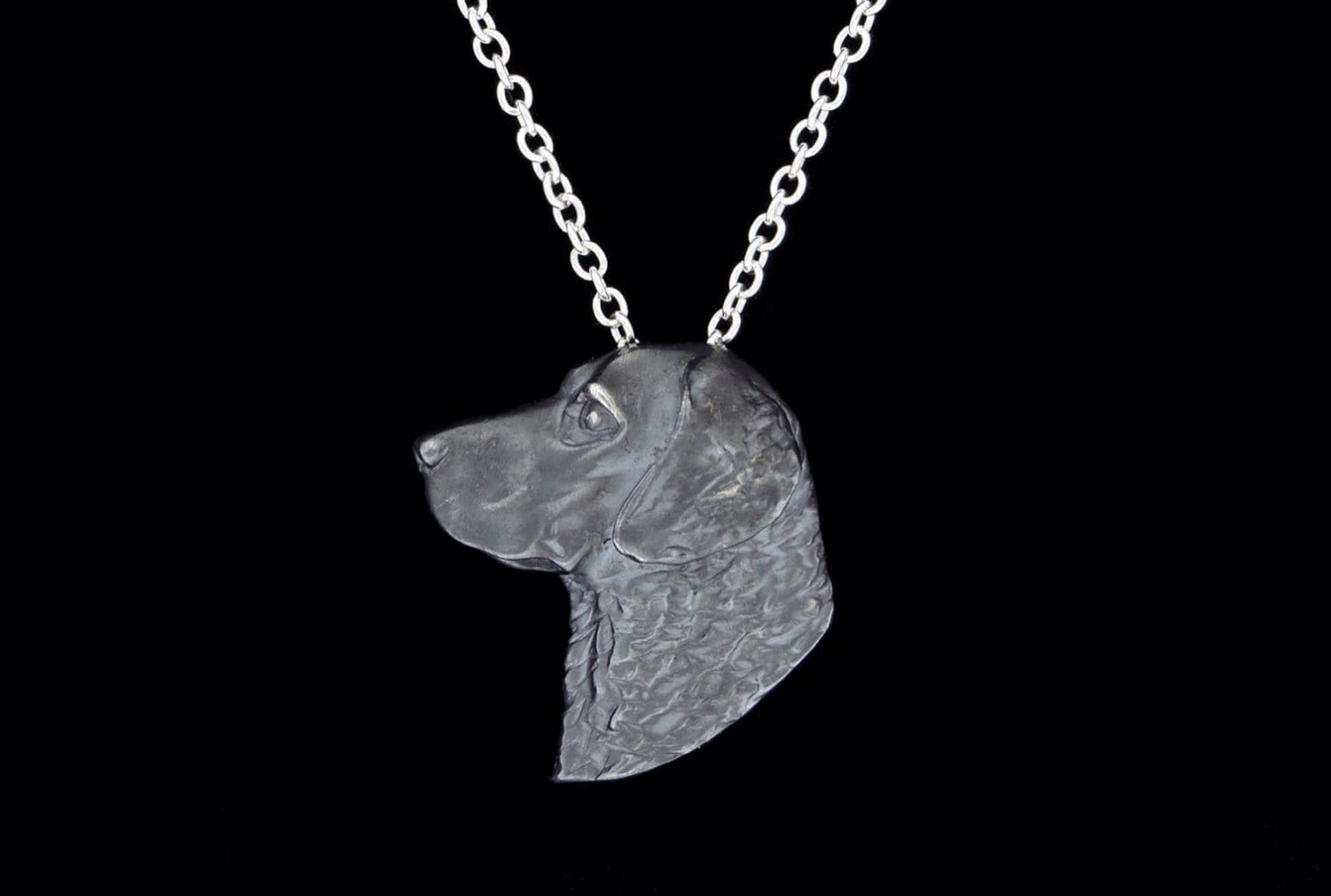 Head Sterling Silver Chesapeake Bay Retriever Pendant Head Sterling Silver Chesapeake Bay Retriever Pendant