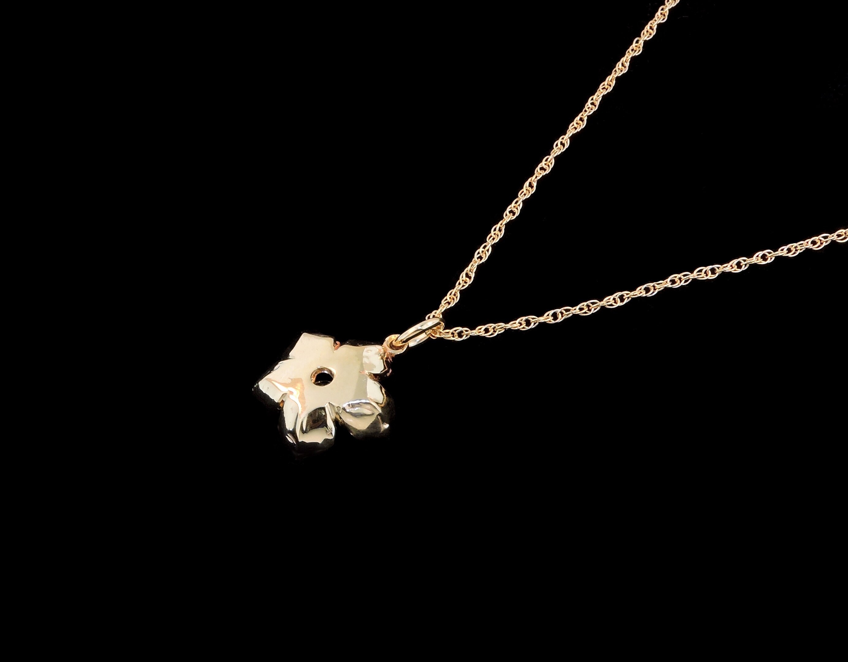 14k Yellow Gold and .25ct SI1 G Diamond Apple Blossom Flower