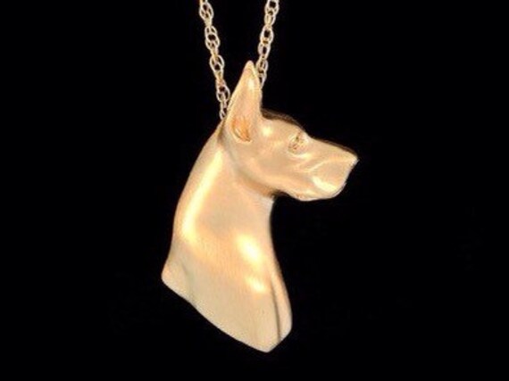 Great Dane Mama Circle Necklace Stainless Steel or 18k Gold 18-22