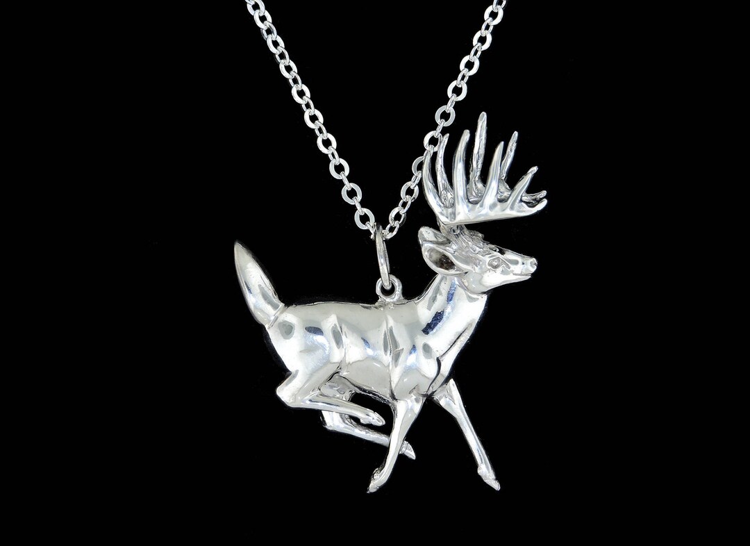 Dryad Design Sterling Silver Stag Pendant | Celtic Deer Necklace For Men & Women | Druid Mythology Jewelry - View #3