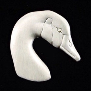 Sterling Silver Canada Goose Head Tie Tack or Pin