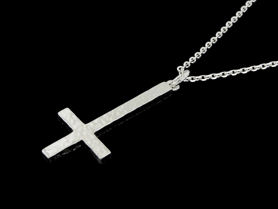 Sterling Silver Solid Inverted Petrine cross of Peter - Etsy