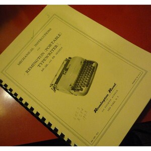 Mechanical Instructions for Remington Portable Typewriters models AM-QR-ER Service Manual