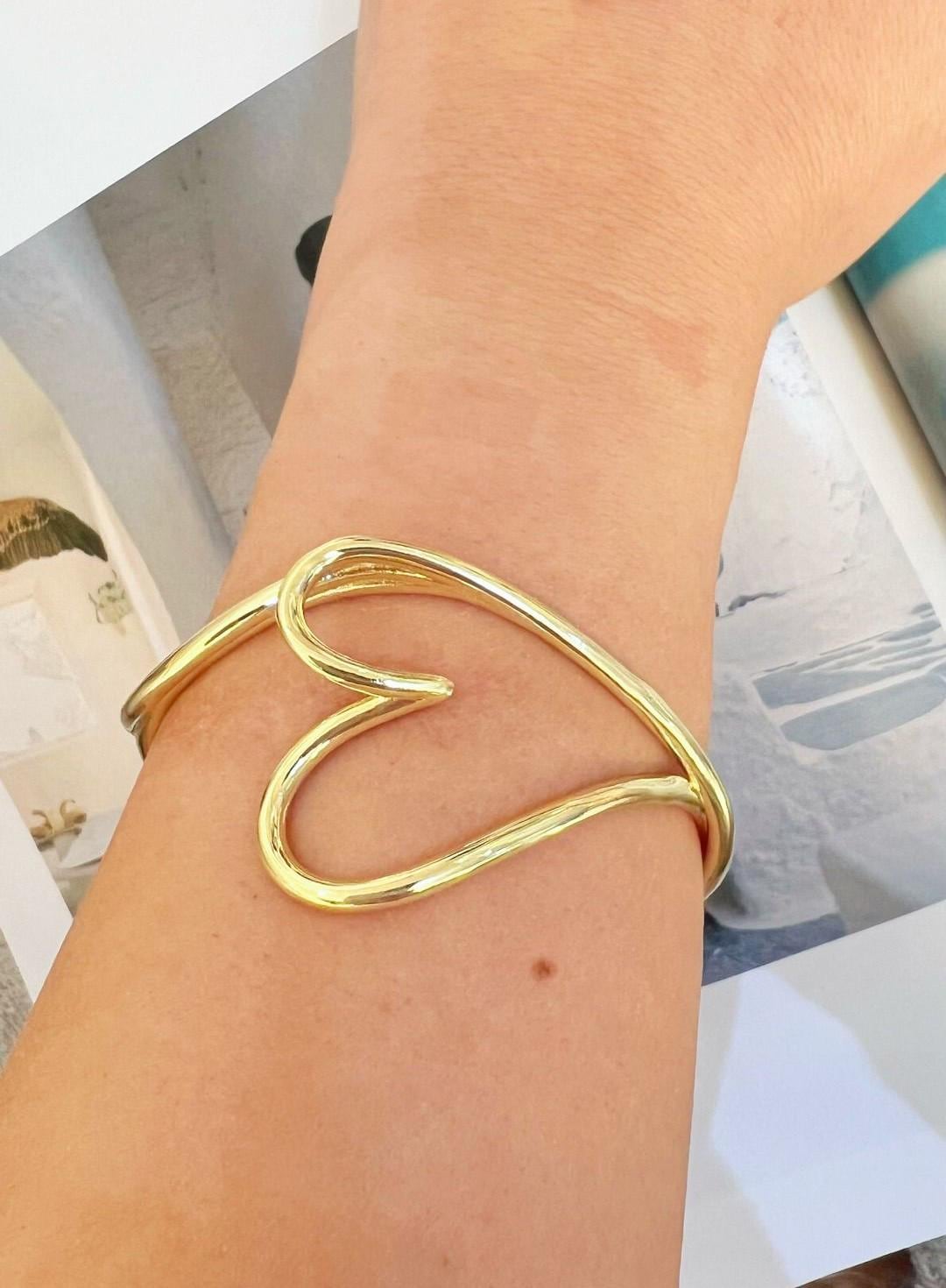 Bracciale a catena placcato oro 18 carati per ragazza, piccolo braccialetto a cuore, gioielli a cuore, braccialetto a catena dorata, lunghezza 17 cm - Italia