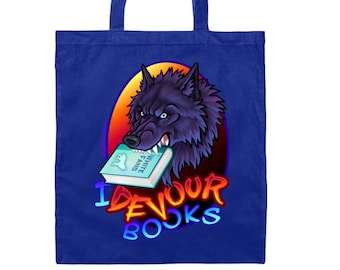 I Devour Books Werewolf Canvas Tote Bag