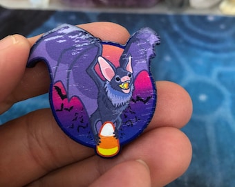 50% OFF - Cute Candy Corn Halloween Bat Wooden Pin