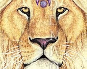 Sun Lion Print - Etsy