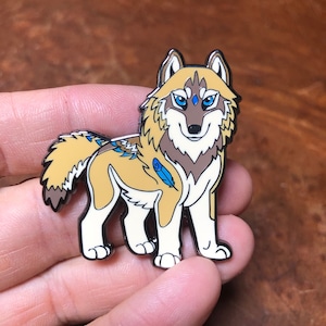 Strider Pack  Leader Wuffie Cute Chibi Wolf Enamel Pin