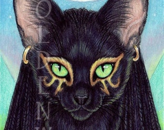 Bast Bastet Perfumed Egyptian Cat Goddess Print