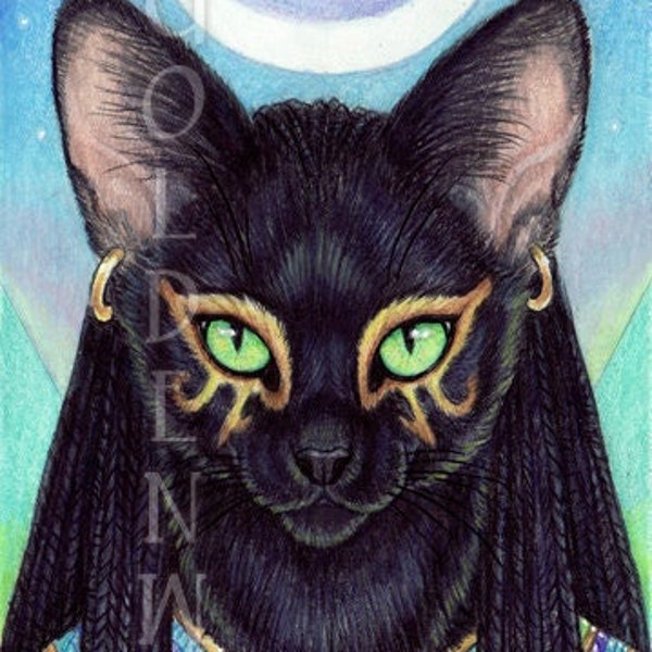 Bast Bastet Perfumed Egyptian Cat Goddess Print
