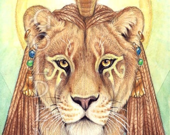 Sekhmet Lioness Egyptian Goddess Print