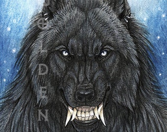 Bad Moon Werewolf Print