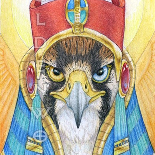 Horus Falcon God Egyptian Mythology Print