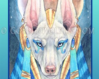 Anubis Redemption Maat Feather Vinyl Banner Wall Scroll