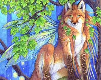 Fairy Fae Fox Vixen Fantasy Print