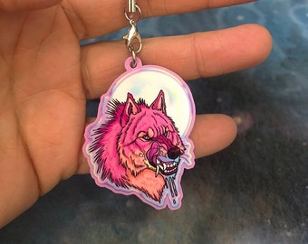 Pink Candy Werewolf Phone Charm