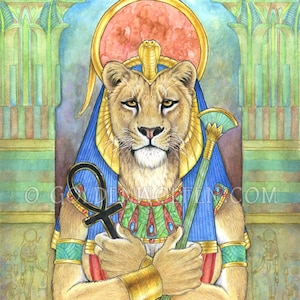 Sekhmet ägyptische Löwin Göttin Druck