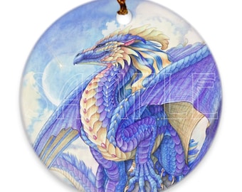 Purple Dragon Porcelain Ornament