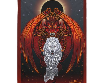 Red Dragon White Wolf Alliance Tapestries