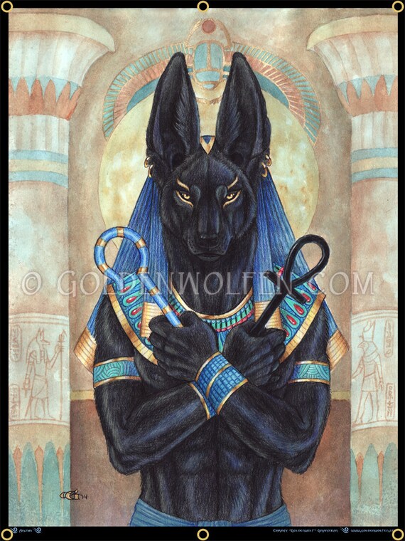 Anubis Vinyl Banner Or Wall Scroll Etsy