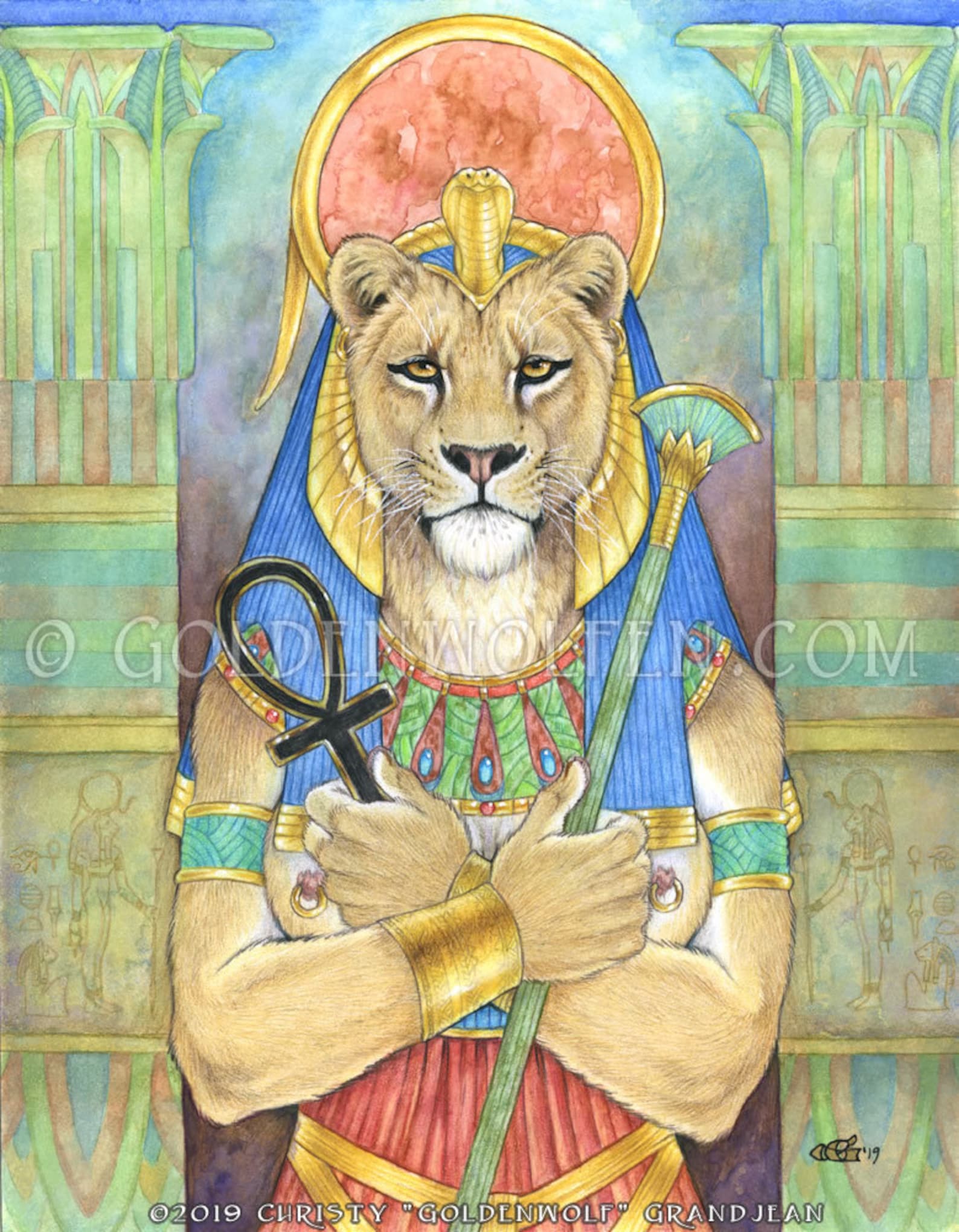 Sekhmet Egyptian Lioness Goddess Print - Etsy