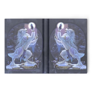 White Winter Crystal Wolf Journal