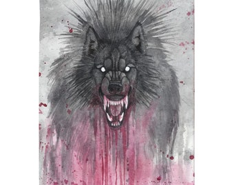 Raging Bloody Werewolf Tapestries