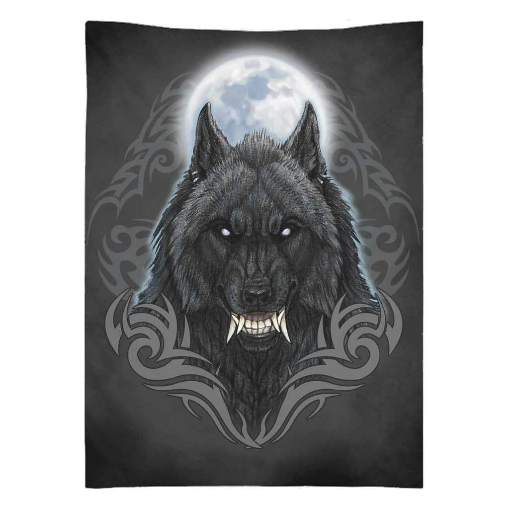 Snarling Werewolf Tribal Moon Tapestries