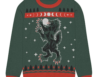 Holiday Werewolf Ugly Christmas Knitted sweater