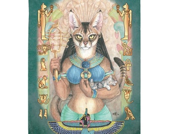 Egyptian Cat Goddess Bast Tapestries