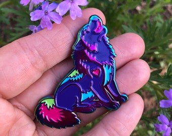 Rainbow Wuffie Pride Love Enamel Pin LGBTQ