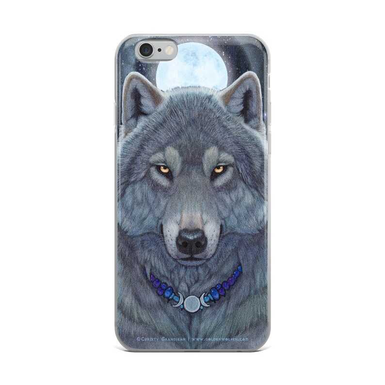 Full Moon Wolf Iphone Case Etsy