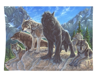 Wolf Pack And Werewolf Tapestries