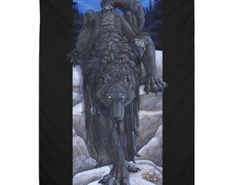 Black Prowling Werewolf Tapestries