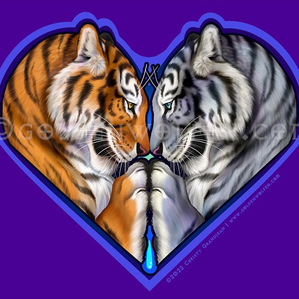 Tiger Love Couple Print