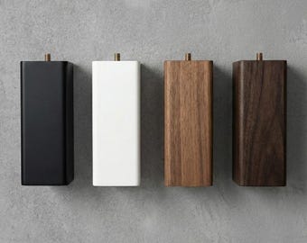 Handgemaakte massief houten meubelpoten – set van 4 | Natuurlijk hout