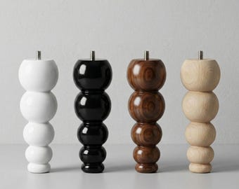 Mini houten meubelpoot set van 4 | Natuurlijk hout