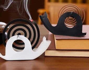 Kadzielnica w kształcie ślimaka | Nowoczesny uchwyt na kadzidełka, prezent do domu