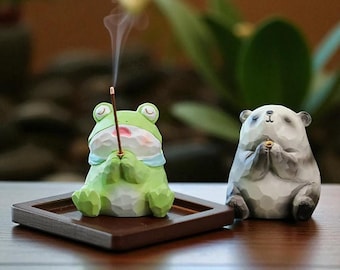 Kadzielnica z żywicy w kształcie zwierząt | Wzory z kotami, żabami, pandami i niedźwiedziami