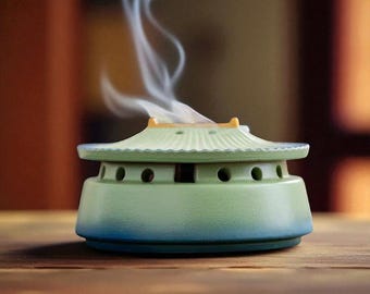 Ceramiczny palnik kadzielniczy | Dyfuzor aromaterapeutyczny w stylu pagody