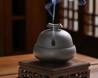 Kompaktowy ceramiczny palnik kadzielniczy | Dekoracja do medytacji, uchwyt do aromaterapii