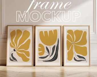 Minimalist Frame Mockup Set: 2x3 Ratio, Wooden Frames (PSD)