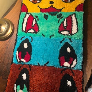 Handmade Tufted Rug - Cartoon Character Inspired Wall Art / Doormat / Home Decor