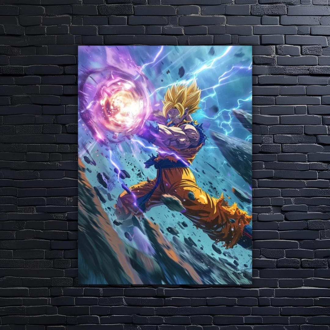 Goku Super Saiyan Metal Poster – Dragon Ball Z Anime Wall Art, Manga ...