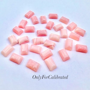 Natuurlijke roze opaal rechthoekige cabochon 2 x 3 mm, roze opaal edelsteen, kleine losse opaal cabochon, natuurlijke opaalsteen, kleine rechthoekige edelsteen