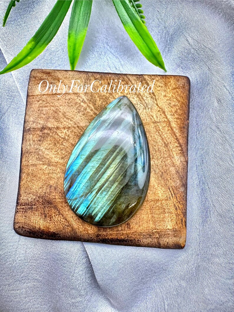Beautiful Natural Pear Labradorite Cabochon, Blue/green Flash Gemstone ...