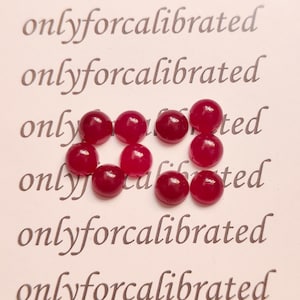 Ruby Jade Round Shape Cabochon Gemstone 1.5 2 2.5 3 3.5 4 4.5 5 6 7 8 9 10 11 12 13 14 15 MM Size Cab Lot Good Quality