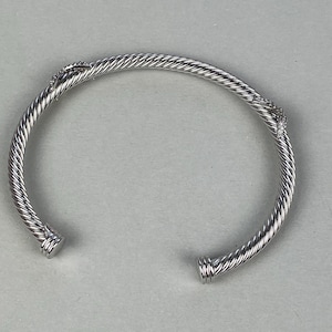 David Yurman Silver Twisted Cable Cuff Bracelet