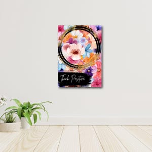 Think Positive Poster | Motivational Wall Art | Inspirational Quote Print | Digital Download | Positive Affirmation